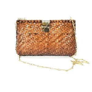 Vintage Basket Weave Italian Pappagallo Bag Purse-